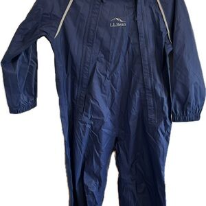 L.L. Bean Dark Blue Nylon Rain Suit
